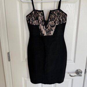 Formal Black & Beige Dress with Lace for Women's Size Small from Windsor